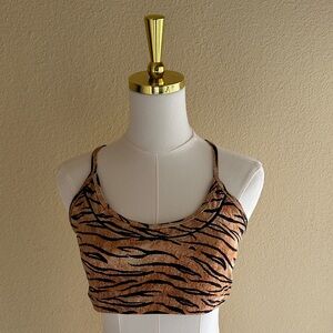 Crop Shop Boutique Tiger Stripe Sports Bra